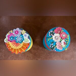 Hand Embroidered Felt Boxes